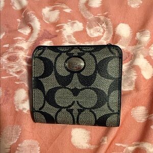 Coach Monogram Black and Gray Wallet